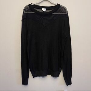 NWT LuLaroe black sheer sweater size large